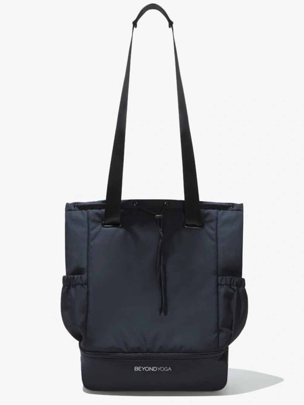 Beyond Yoga Black Drawstring Convertible Gym Backpack/Crossbody